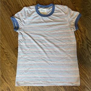 Marine layer rainbow stripes ringer tee. Size small.